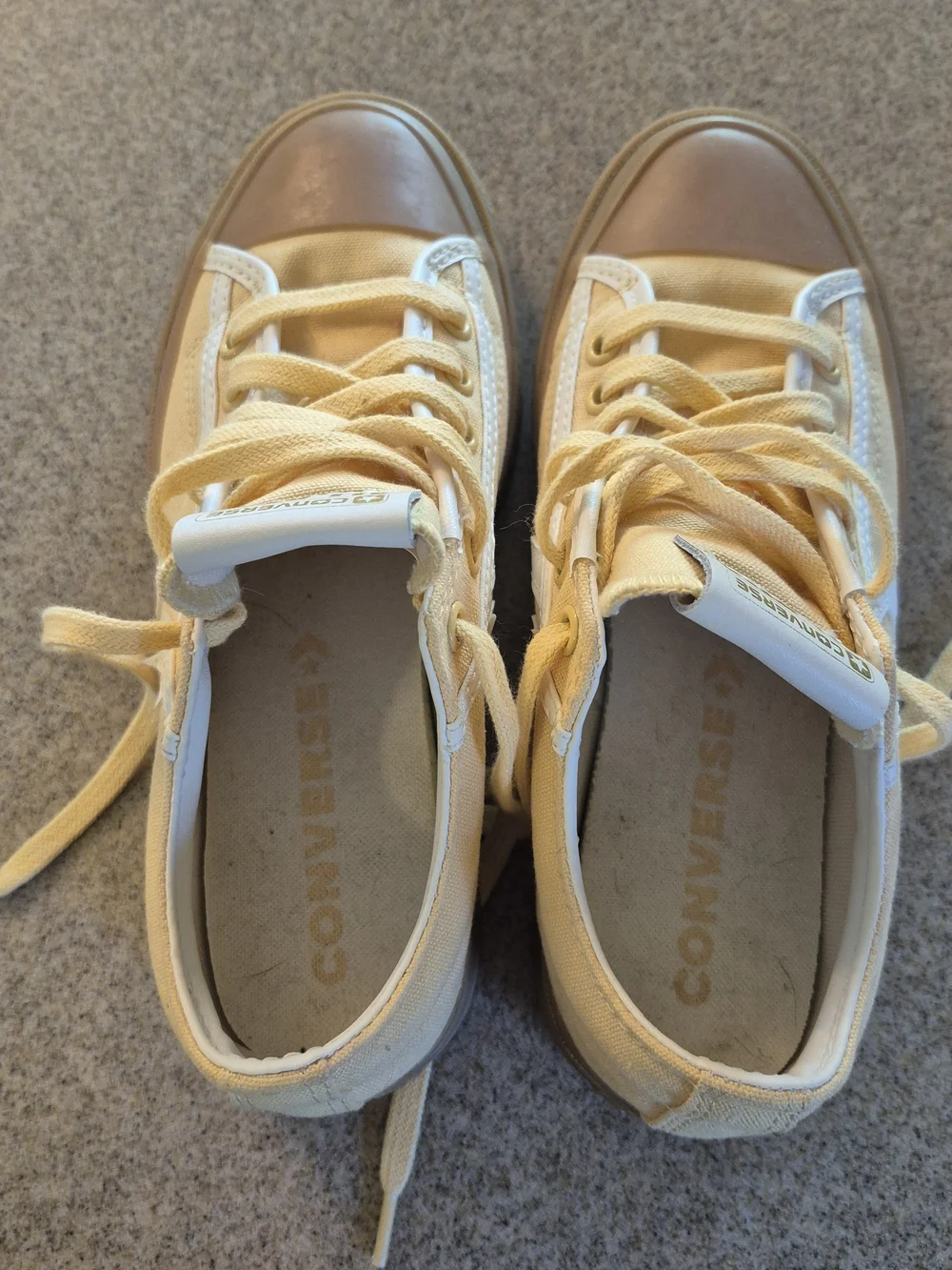 Converse Big Kids All Star Low-Top Sneakers in Pale Yellow Size 4